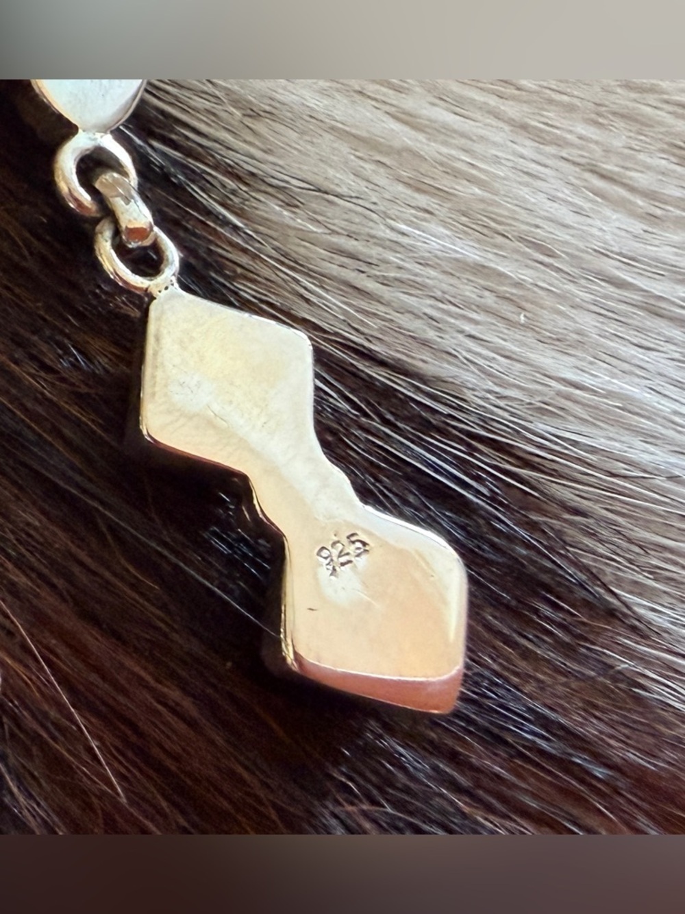 ❤️ Wild Horse Jasper & Cotton Candy Turquoise Post Back Dangle Sterling Earrings - Picture 10 of 15